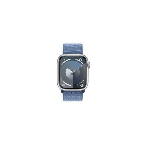 Apple Watch Series 9 GPS 41mm Silver Aluminium Case with Sport Loop - Winter Blue