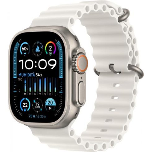 Apple Watch Ultra 2 LTE 49mm Titanium Case with Ocean Band - White