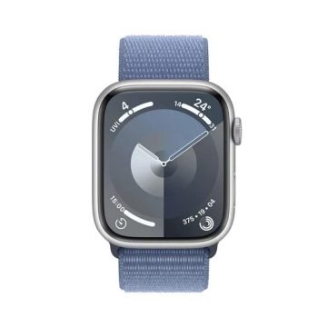   Apple Watch Series 9 GPS 45mm Silver Aluminium Case with Sport Loop -  Winter Blue 